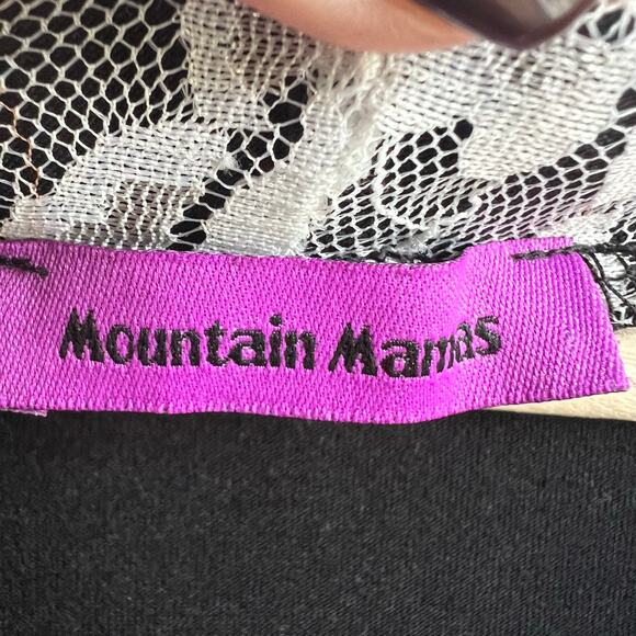 Mountain Mama's Zip Up Ruffle Lightweight Sweatshirt Jacket Size XL Black - Picture 6 of 9